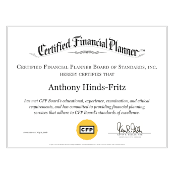 Designations Certified Financial Planner certificate